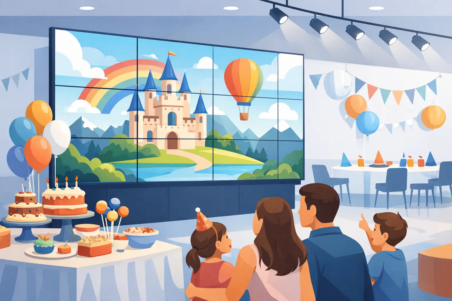 Buffet infantil com video wall vale a pena?