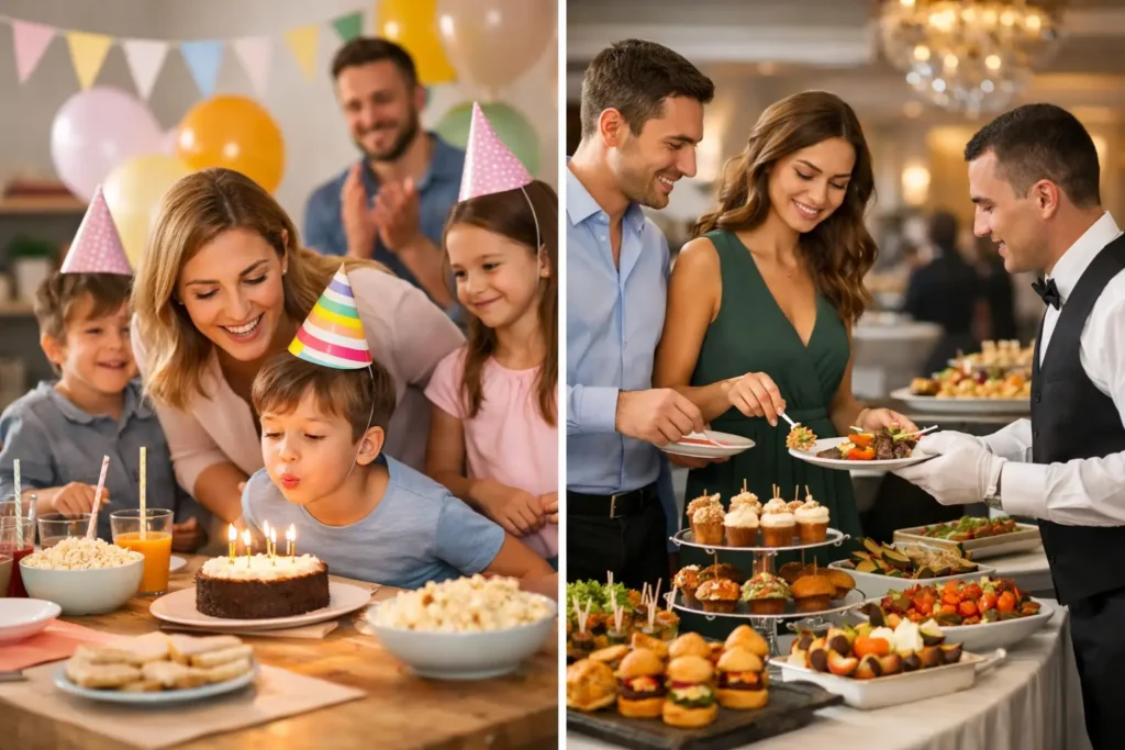 Festa em casa ou buffet: qual vale mais?