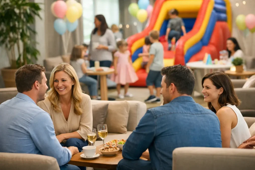 Como receber adultos em festa infantil com conforto