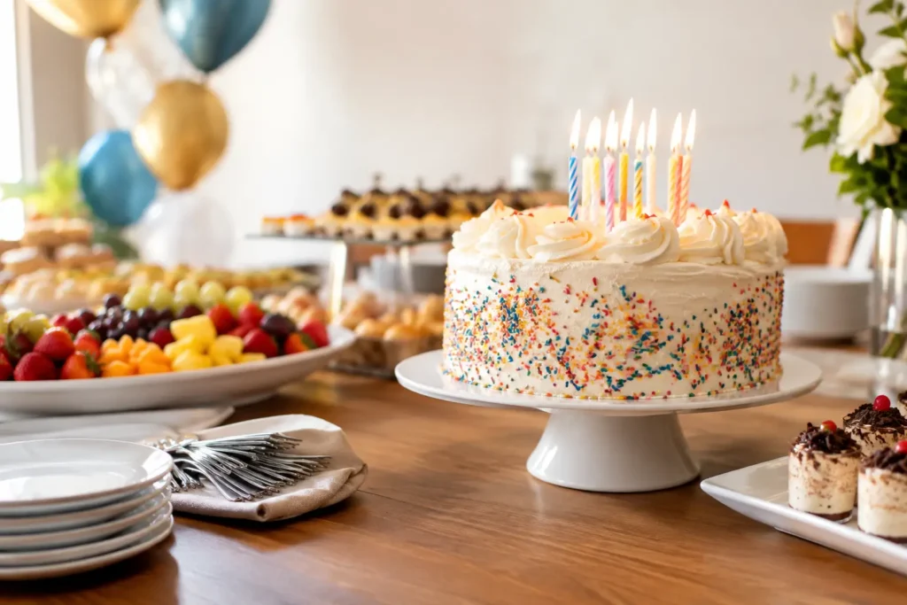 Buffet fornece bolo de aniversário na festa?